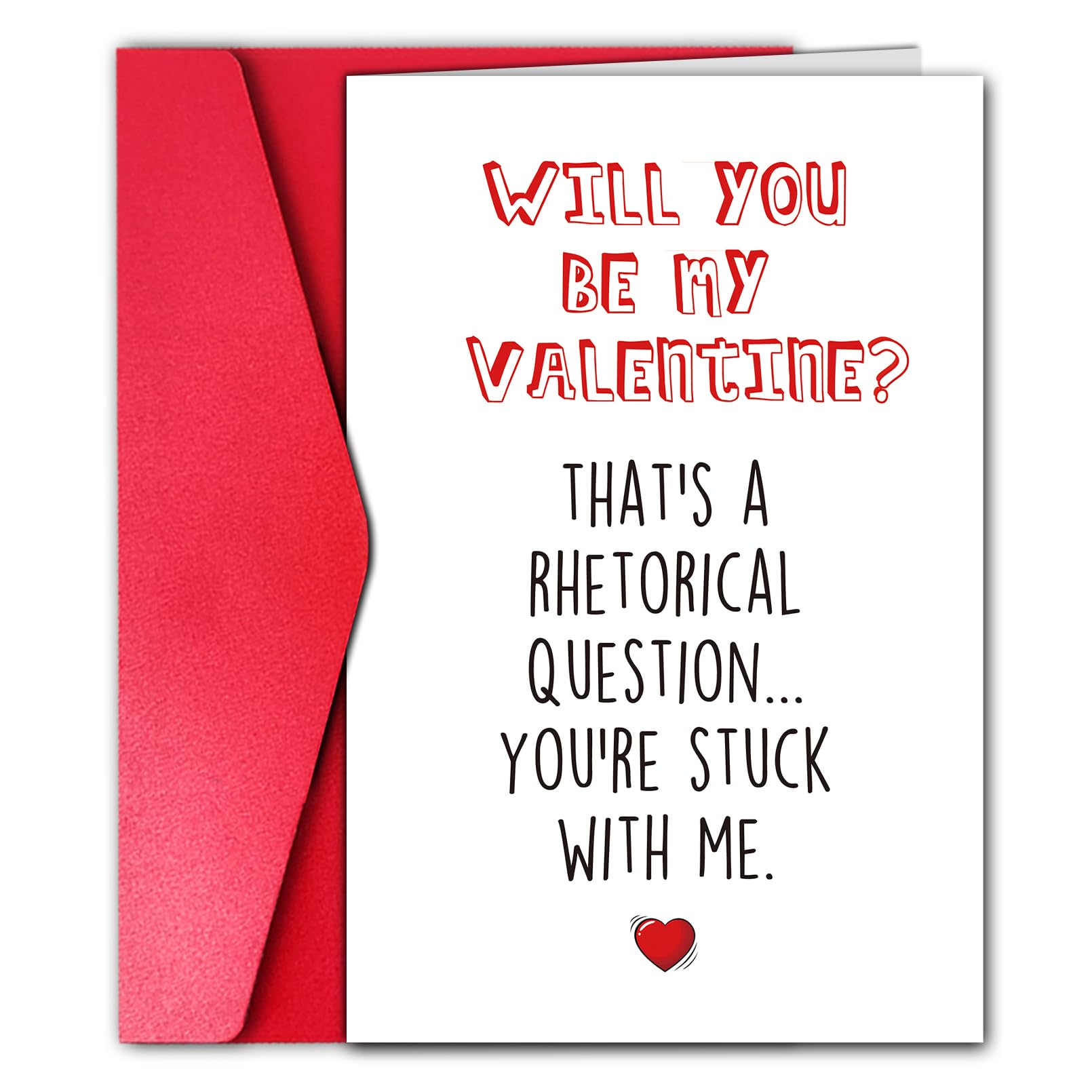 GYYsweetus Valentines Day Card for Wife Husband, Will You Be My Valentine, That's a Rhetorical Question