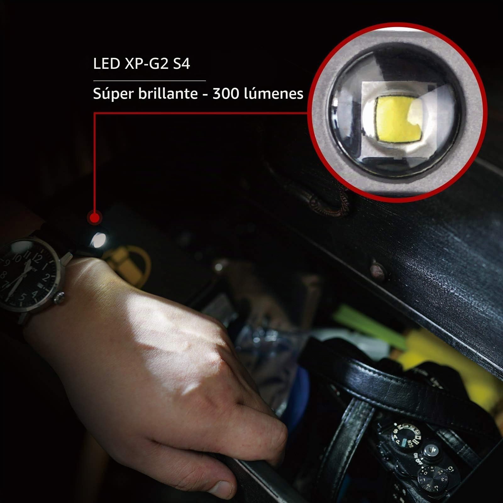 MecArmy CPLU - Linterna EDC con luz de muñeca para correa de reloj (titanio arenado)