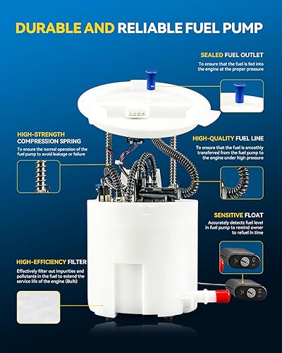 Miniatura 150 de PHILTOP FG0931 Conjunto de bomba de combustible eléctrica compatible con Sequoia 4.6L 2008-2019, Tundra 4.6L 2007-2021, reemplaza SP9010M, E8869M