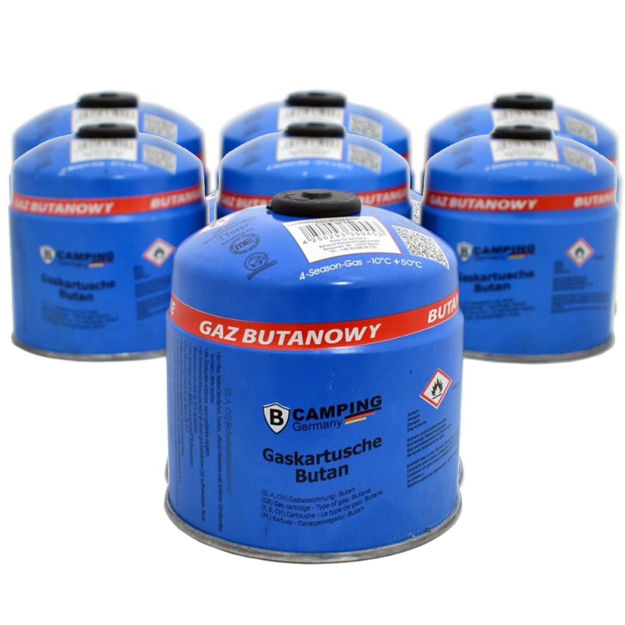 TronicXL 8 cartuchos de gas de 500 g y 500 g con válvula de rosca, cartuchos de gas butano, cartucho de válvula de rosca para camping