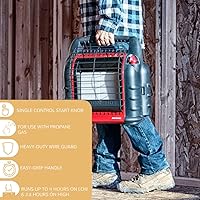Vista 3 de Mr. Heater Calentador de propano portátil Big Buddy - Paquete de adaptador de manguera y tanque de 10 pies - Uso en interiores y exteriores - 4,000