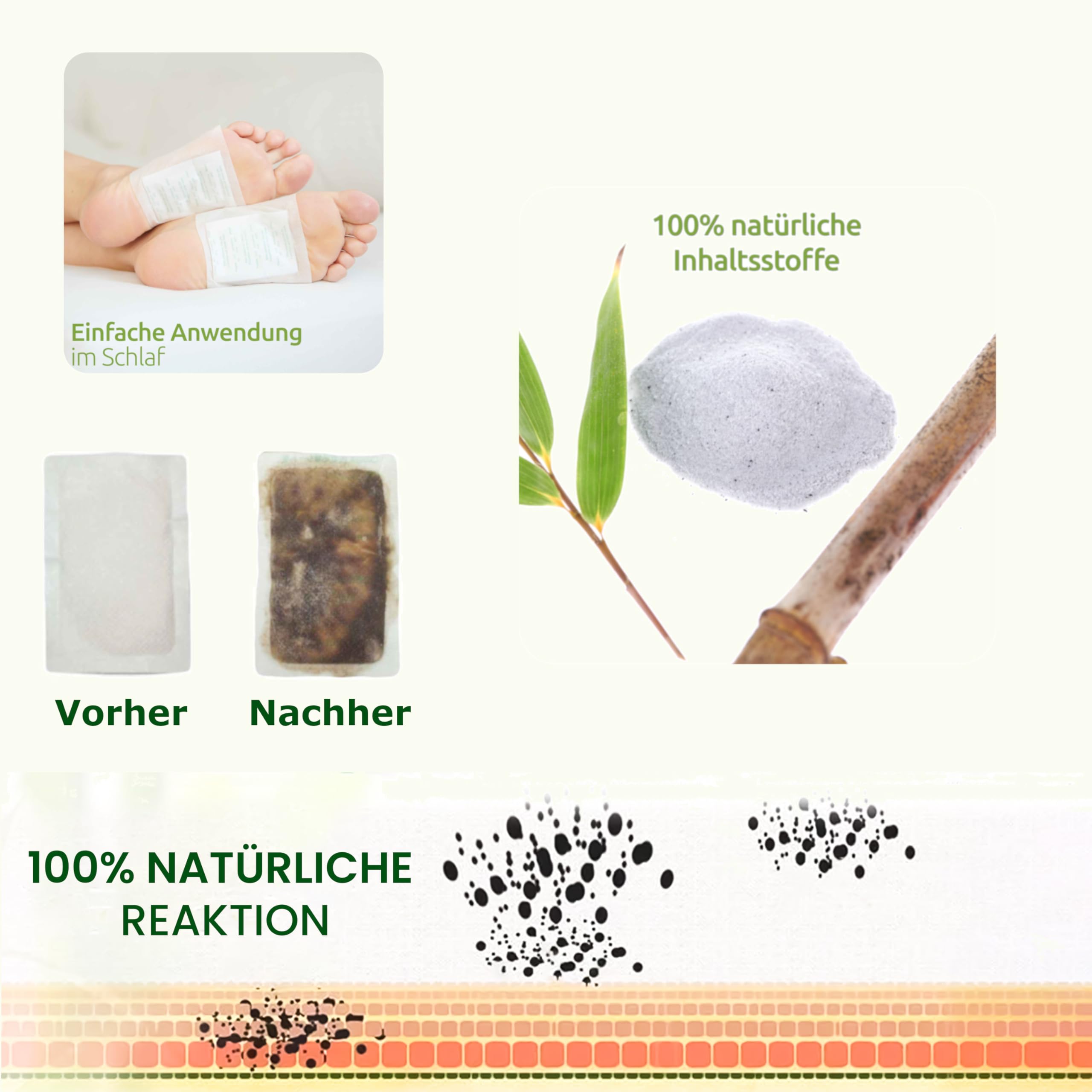 Instinktive-Oase Bambuspflaster Foot Patches Vitalpflaster (20 Stck) |  Fu Pads Wellnesspflaster aus 100% natrlichen Inhaltsstoffen | Groartige  Fusspflege | Entspannen Sie Ihre Mden Fe : Amazon.de: Drogerie &  Krperpflege