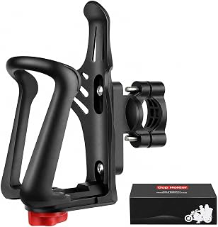 バイク ドリンクホルダー 自転車 ボトルホルダー 360度回転 バイク用ペットボトルホルダー フレーム/ハンドル/バー対応 ブラック | バイク用ペットボトルホルダー ロードバイク ボトルケージ マウント クランプ固定 カップホルダー 滑り止めゴム付き 取付け簡単 バイク/自転車/車椅子/ベビーカー/キックボード/ATV/UTV (最新ブラック)