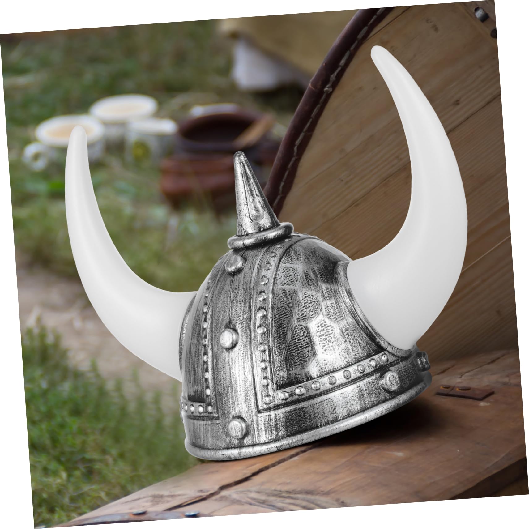 Sombrero Vikingo de Plástico 4 Piezas para Fiesta y Eventos | Hecho a Mano y Reutilizable, Estilos Versátiles, para Actividades Escolares y Grupos Infantiles o Adultos