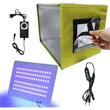 3D Printer Resin UV Curing Box Kit,395nm UV LED Lights Board with Light Controller,96 LED Light Beads, LED Lights Board Timer,Big Size Curing Box for Resin SLA DLP LCD 3D Printer Solidify Model