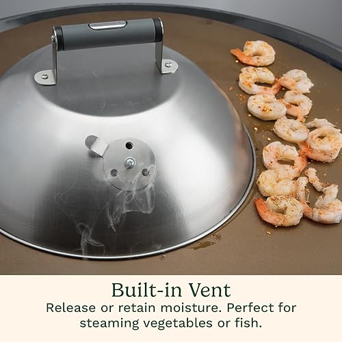 Miniatura 3 de Cuisinart Cúpula de fusión de 12.25 pulgadas con rejilla de alambre adicional, cúpula de parrilla de acero inoxidable con ventilación para cocinar