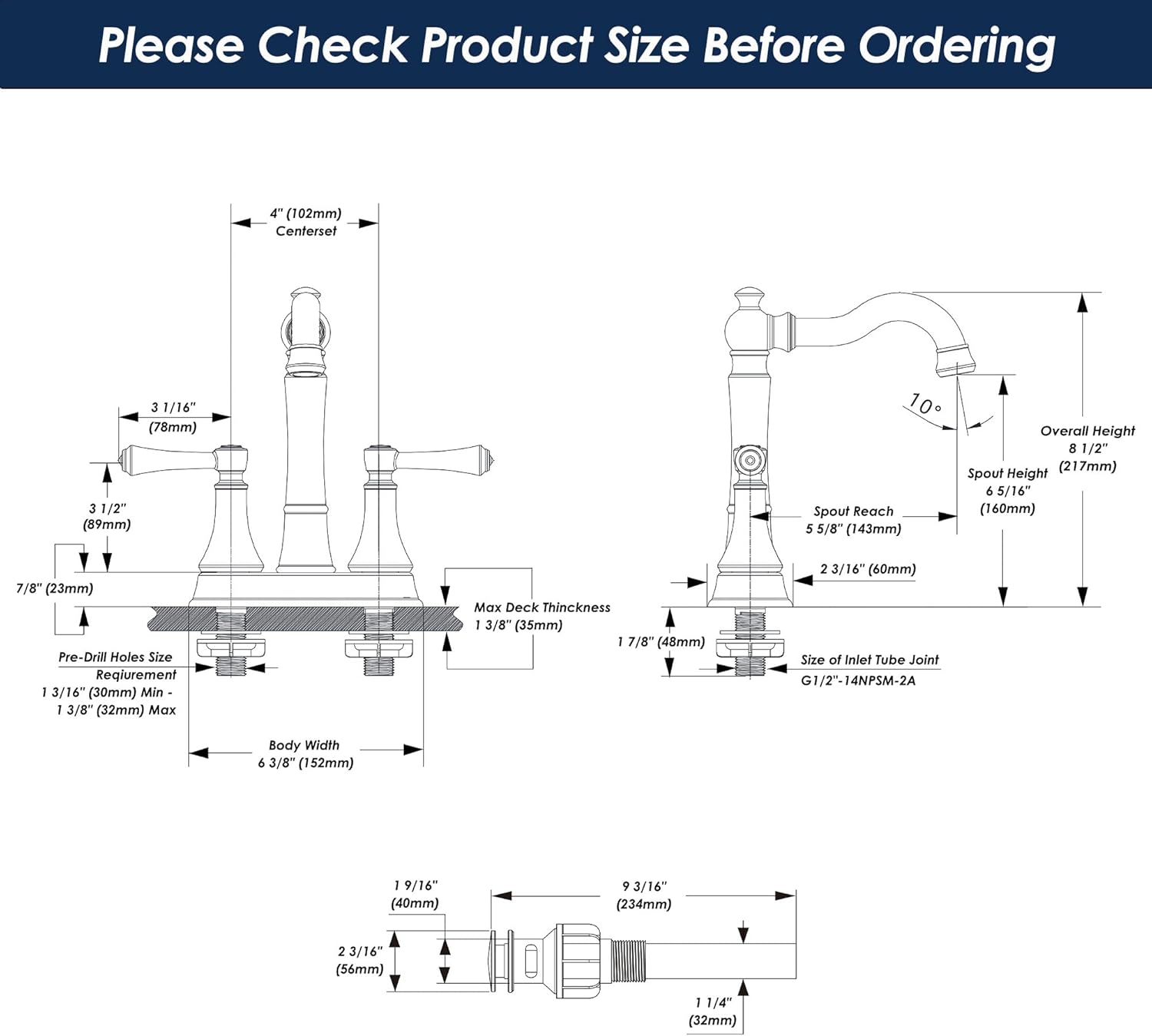 Porcelain 2-Handle Brushed Gold Bathroom Faucet 4 inch Centerset with Plastic Pop-up Drain, Classical Gold Bathroom Vanity Sink Faucets for 3 Holes, High Arc 360° Swivel Brass Spout