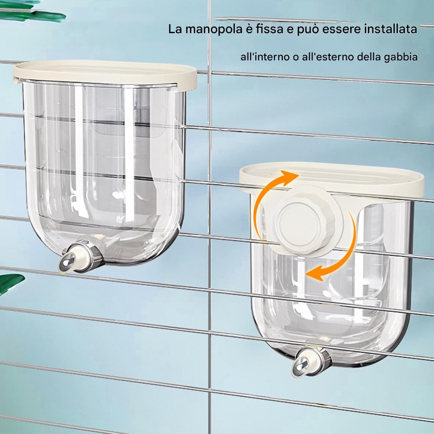Abbeveratoio Per Parrocchetti - Beverino per Pappagallini - 330ml Tocco A Spillo Senza Gocciolamento Bevitore Da Montare Per Colibrì Pappagallini Fringuelli Pappagalli Canarini Cocorite