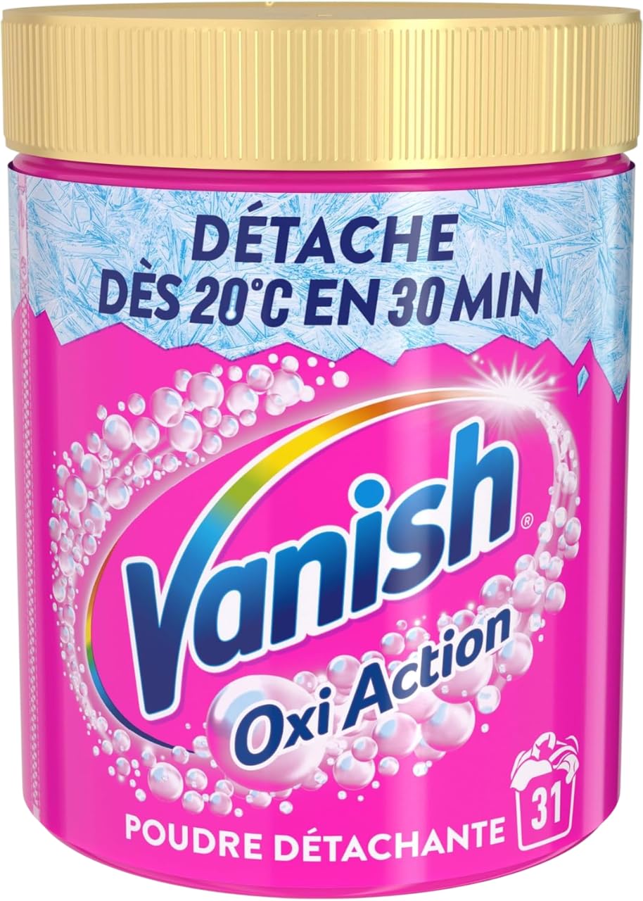 Vanish Pack détachant ultime : Détachant Textile & Raviveur de Blancheur - Poudre 940g + Détachant Textile et Anti-décoloration - Poudre 940g +Pistolet Détachant Textile Puissant avant lavage - 500ml