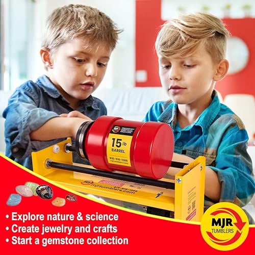 Miniatura 31 de MJR Tumblers Vaso de roca de servicio comercial de 30 libras. Capaz de ejecutar 18 tamaños y combinaciones de barril diferentes. Calidad