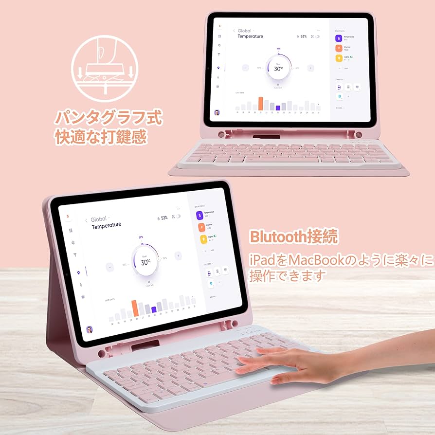 Amazon | タブレット用キーボード付きケース 脱着式 全面保護型