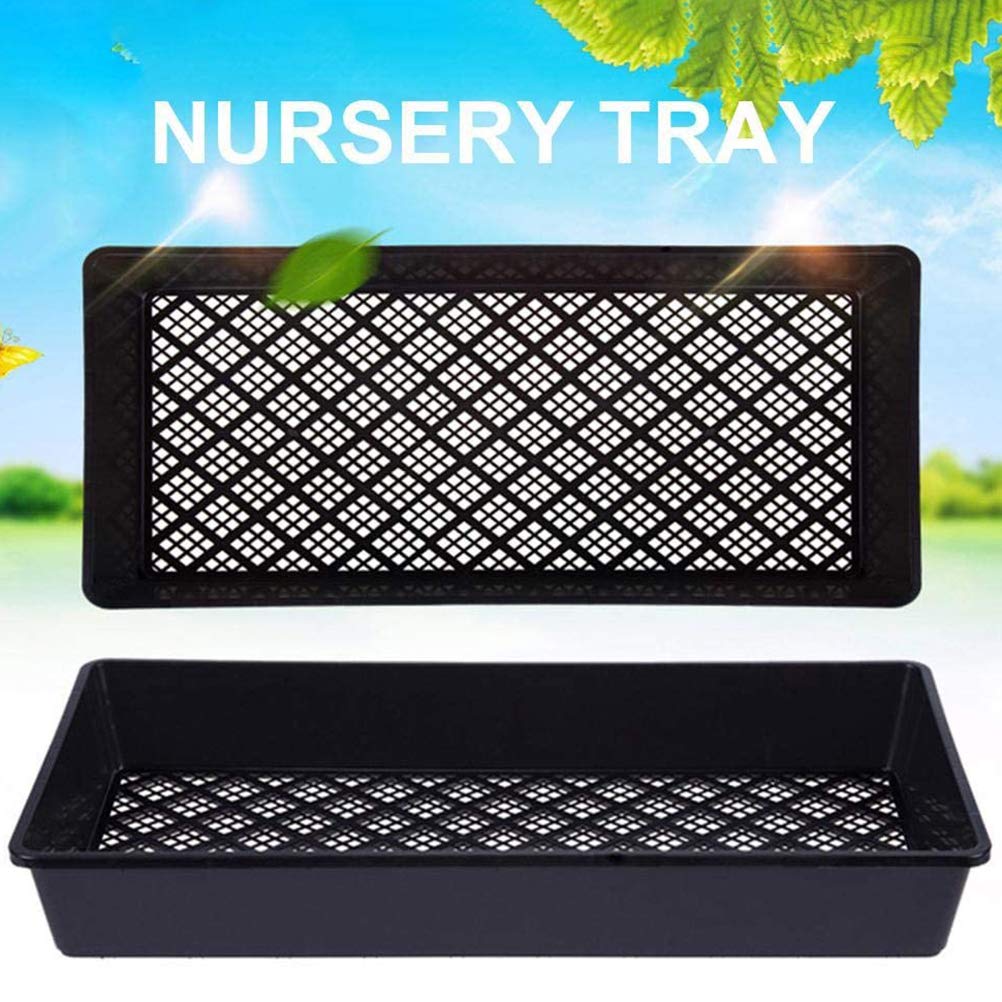 Lot de 2 plateaux de culture pour semis avec trous de drainage et fond en pour la germination des plantes