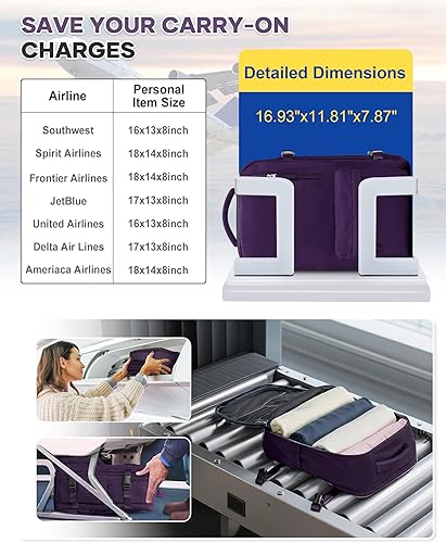 Miniatura 10 de Mochila de viaje grande para mujer, mochila de transporte, mochila de senderismo impermeable, mochila deportiva al aire libre, mochila casual para