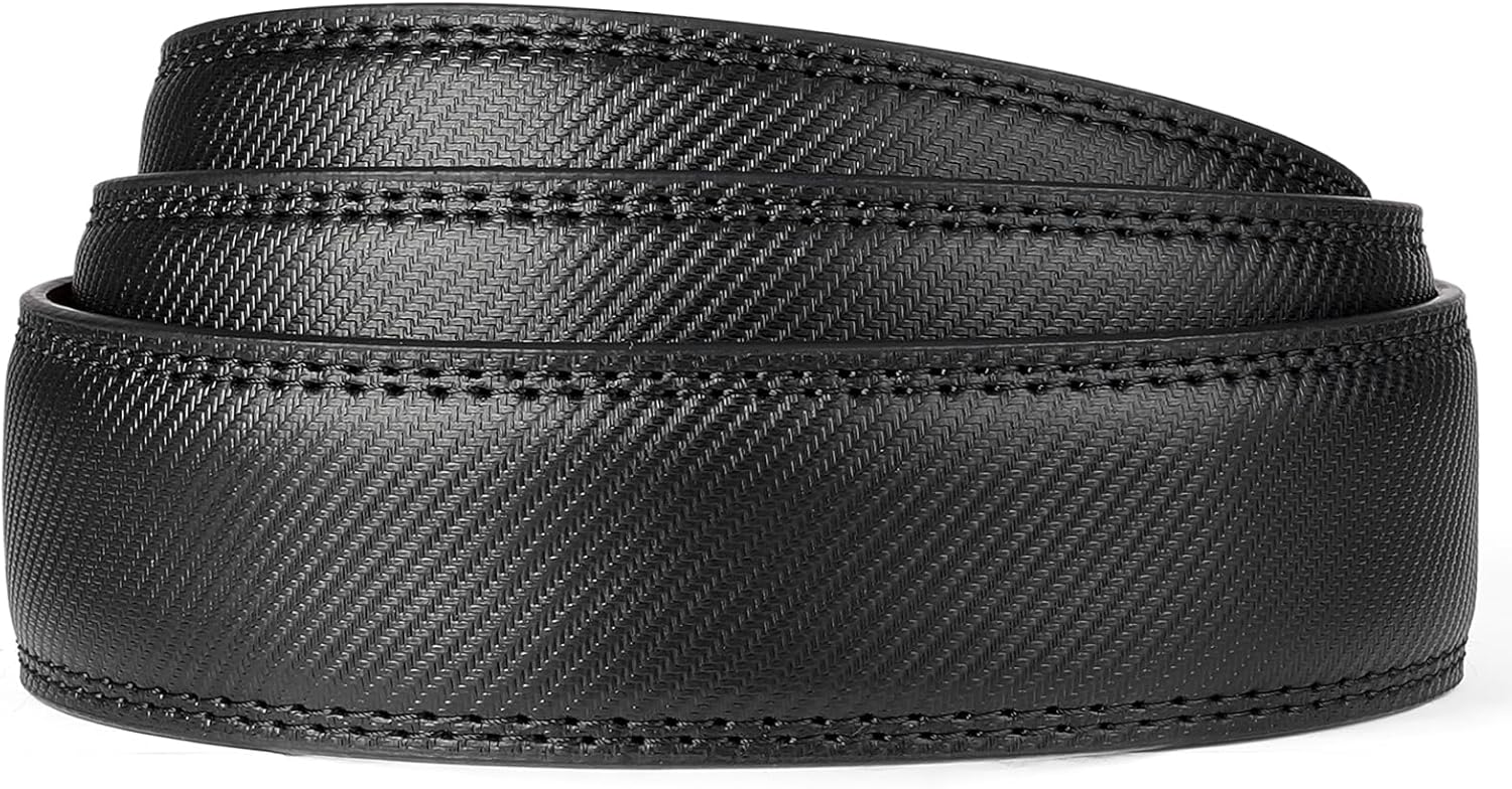 SENDEFN Ratchet Belt Replacement Strap 1 3/8", Leather Belt Strap for 35MM Slide Click Buckle - Image 7