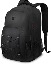 Goloni Travel Backpack, 17 Inch Laptop Backpack for Men Women, Business Backpack with Luggage Strap,Black