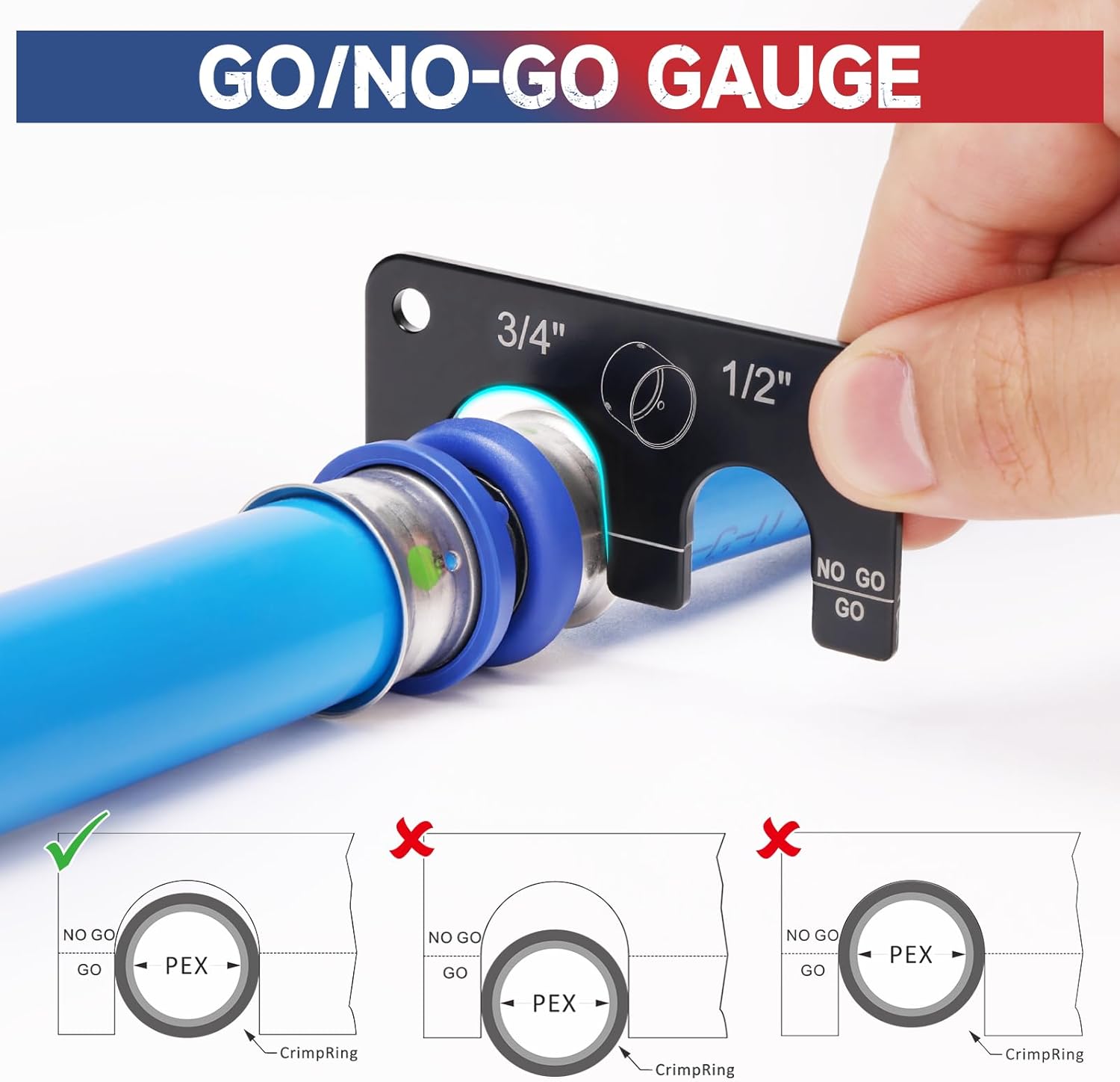 iCrimp PEX Press Tool for 3/4-inch Viega Pureflow Press Fittings, Installs Manabloc Manifolds
