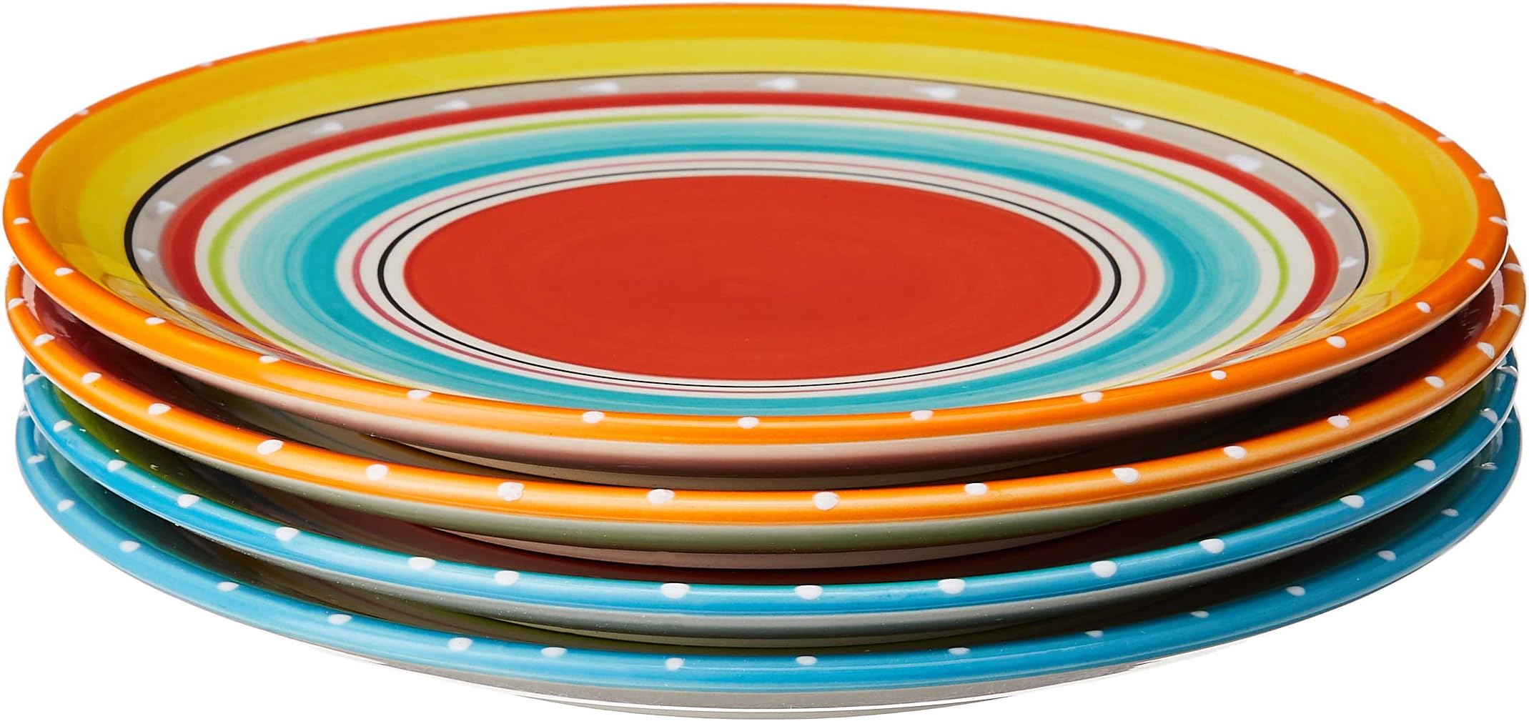 Certified International Mariachi Salad/Dessert Plates (Set of 4), 8.75", Multicolor