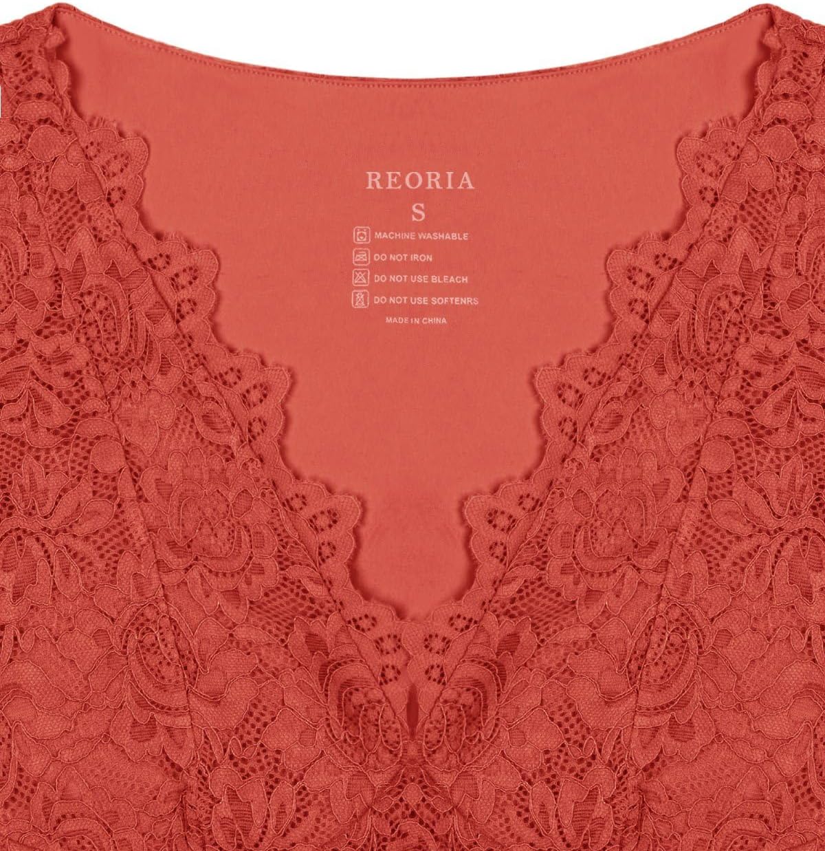 REORIA Womens Sexy V-Neck Sleeveless Double Lined Going Out Y2K Trendy Lace Cropped Tank Tops - Image 5