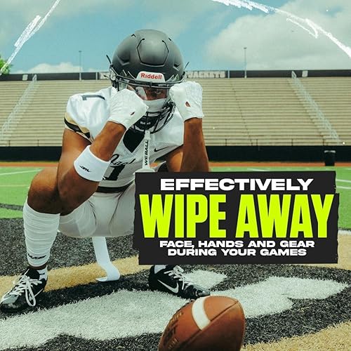 Miniatura 7 de We Ball Sports Streamer - Toalla deportiva con cierre de velcro para limpiar visera y guantes de fútbol (blanco)