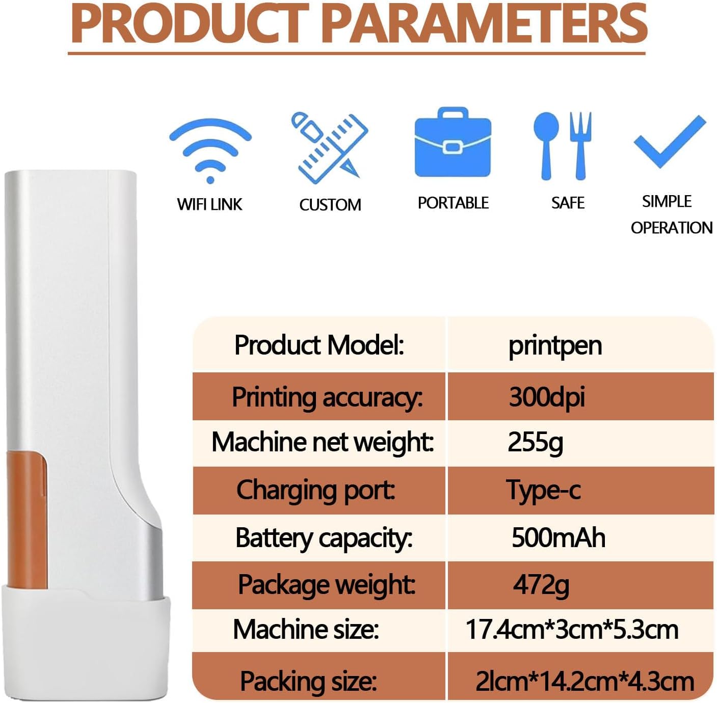 Handheld Edible Inkjet Printer - Portable Food Printer & Latte Art Maker for Coffee, Bread & Desserts - Perfect for Foodies & Creative Cooking!