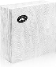 White Dinner Extra Heavy Paper Napkins - 8"x 8"- Disposable Dinner Napkins - Alternative To a Real Cloth Napkin - Elegant Designed Napkin, 40-Bag