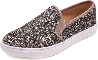 FEVERSOLE Womens Fashion Slip-On Sneaker Casual Flat Loafers