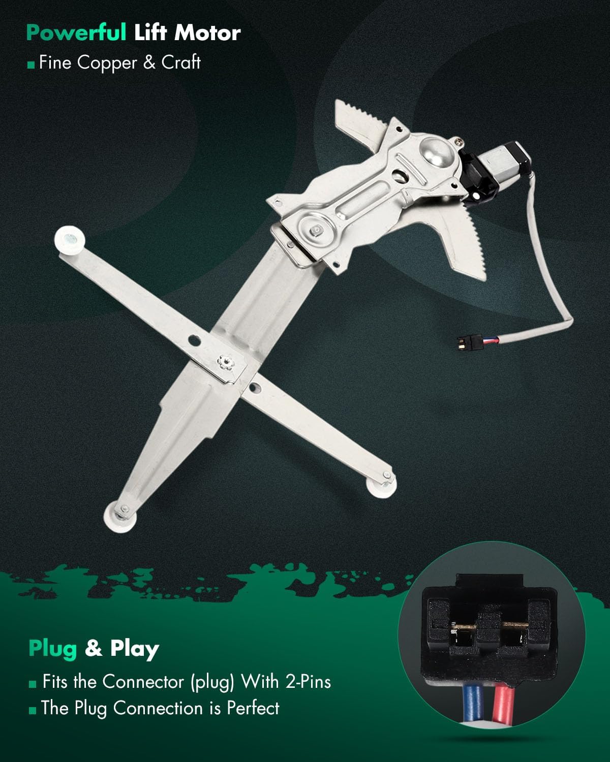 741-887 10305685 Front Passenger Side Window Regulator W/Motor Compatible For Chevrolet Camaro 1993-2002 For Pontiac Firebird 1993-2002