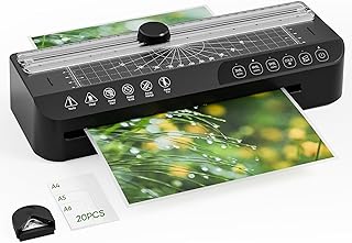9-Inch Laminator Machine,Thermal Lamination with 20 Sheets A4 Laminating Machine with ABS Jam-Release,Cold & Thermal,Built-in Paper Cutter & Corner Rounder aminator Kit for Home,Class,Office