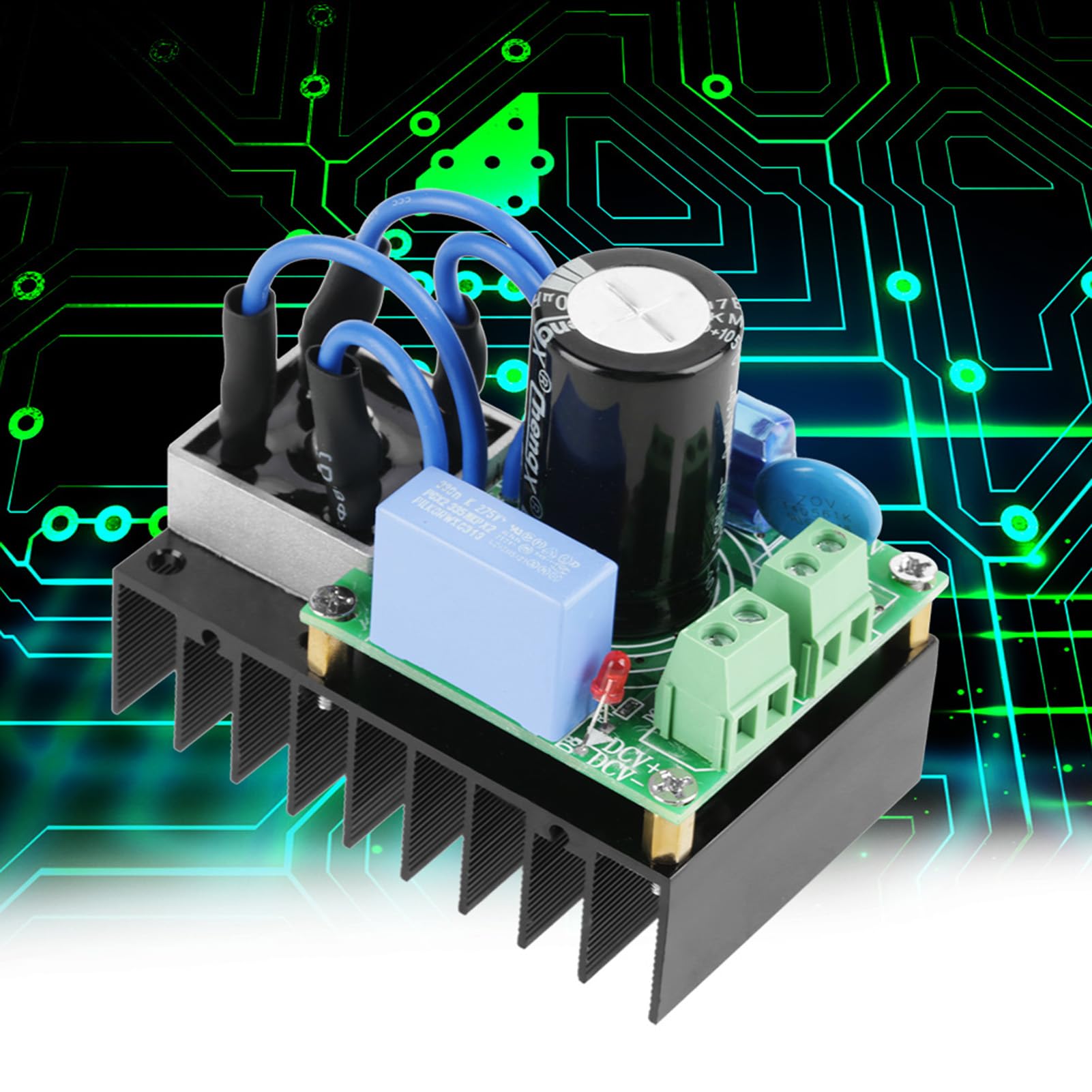 Modulo Raddrizzatore AC a DC 5-34V a 7-50V con Protezione per Alimentatori e Circuiti Elettronici, Corrente di Uscita 10A