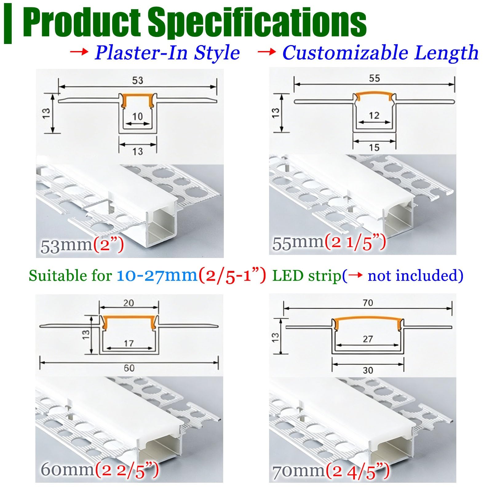 Listwa Sufitowa Led Zginana Lekka Dioda LED Do Płyt Gipsowo-kartonowych, System Kanałów Silikonowych LED 10 12 16 Mm, Niestandardowe Rozwiązania Oświetleniowe Kanały(Fits 27mm strip,24m/79')