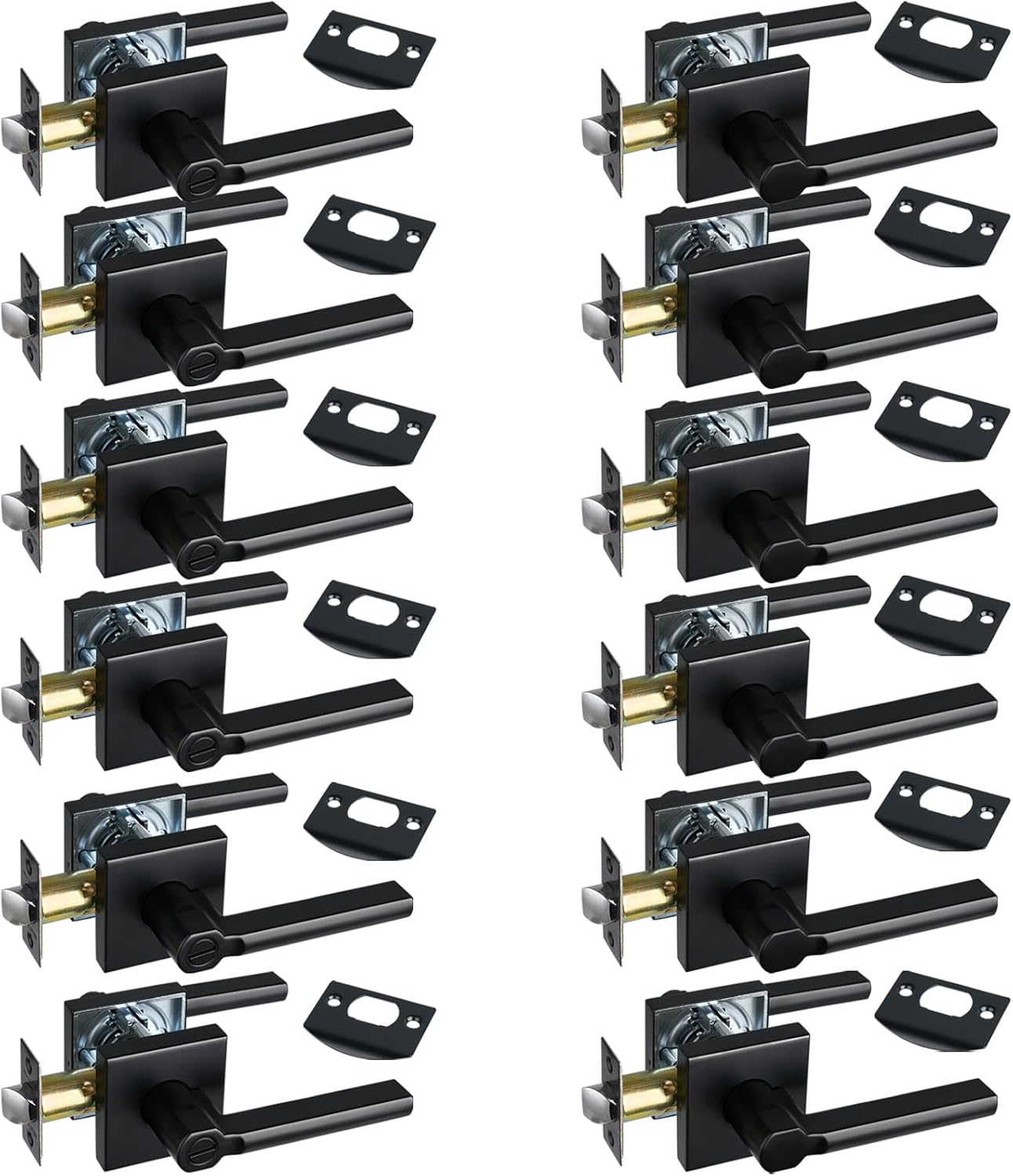 6pcs Privacy Door Levers & 6pcs Passage Door Levers