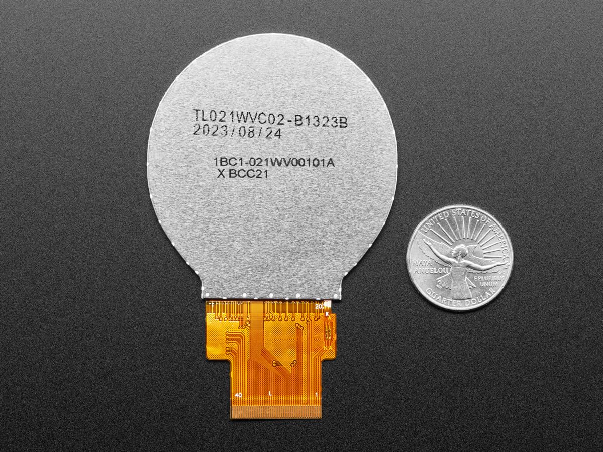 Adafruit RGB TTL TFT Display, rund, 2.1" 480x480, kein Touch, TL021WVC02-B1323B, 5806