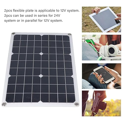 Miniatura 2 de Tablero del cargador solar, panel solar portátil flexible impermeable del cargador de batería del tablero 20W para al aire libre