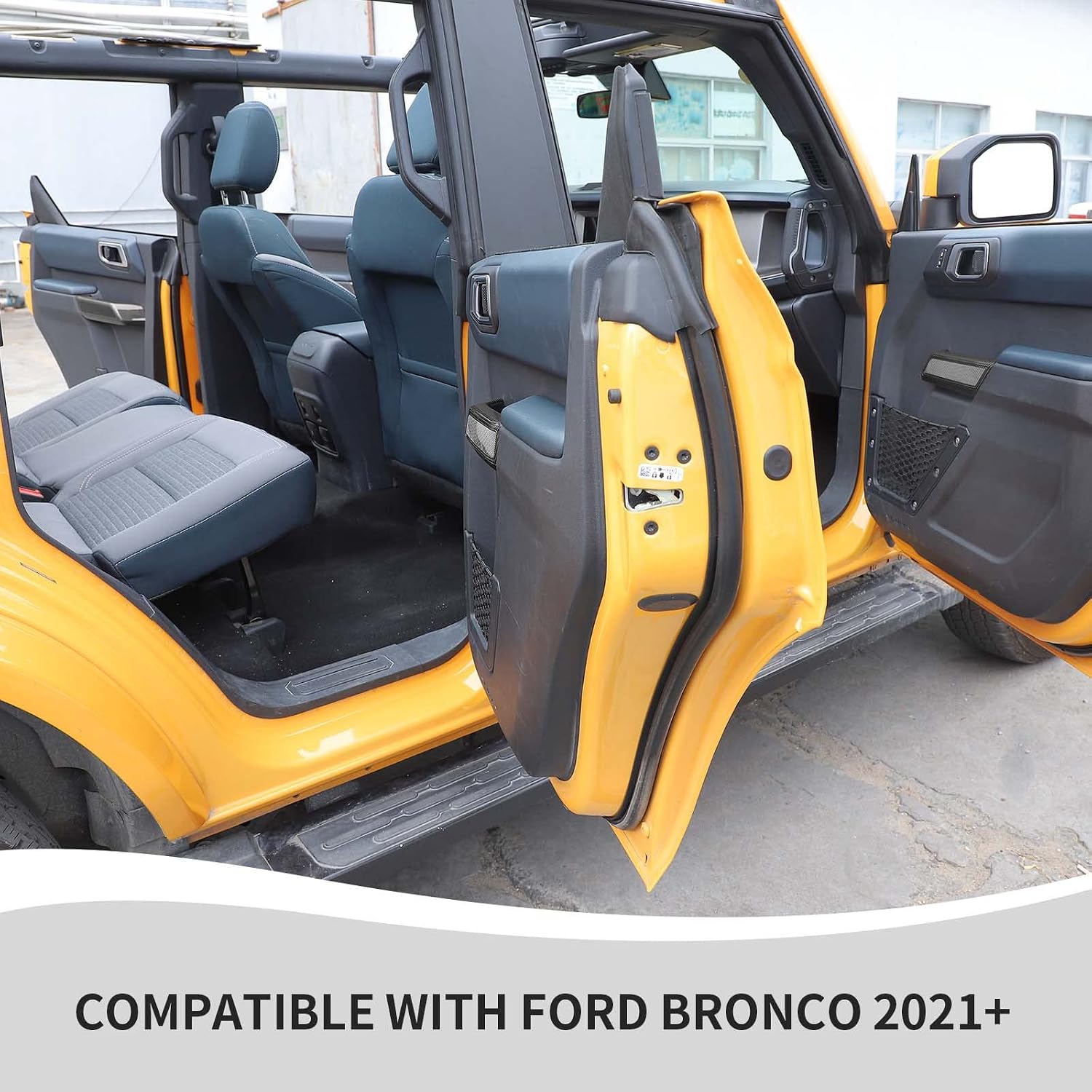 RAZPOY for Bronco Inner Door Handle Cover Compatible with 2021-2025 Ford Bronco Carbon Fiber Interior Accessories 4-Door