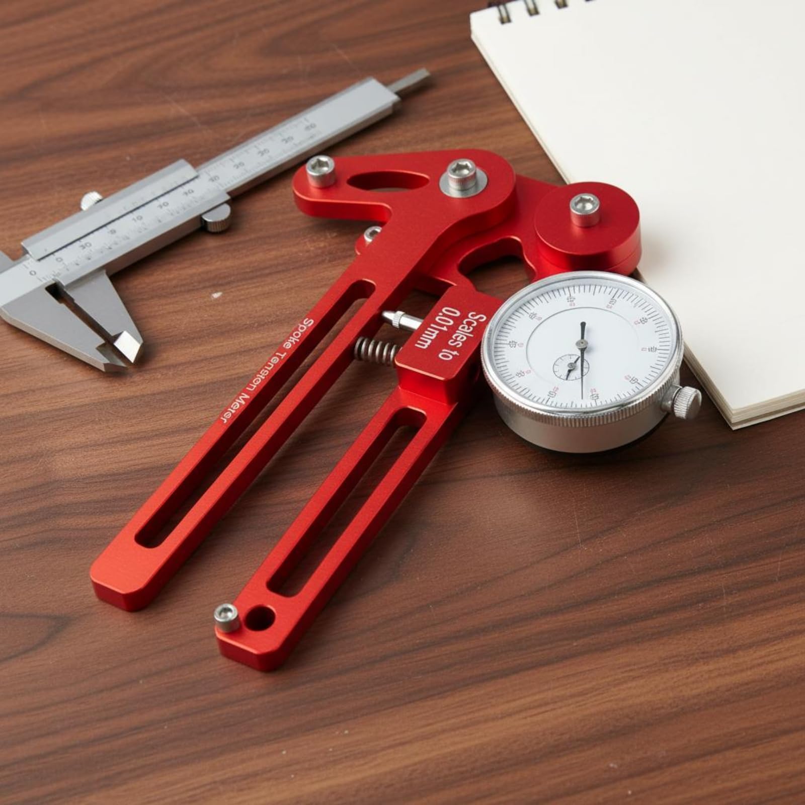 Fahrradspeichenspannungsmesser Speichenspannungsprüfer Radzentrierung Fahrradreparaturausrüstung Zyklus Speichenmesser Aluminiumlegierung, Color to 1, Mechanische Uhr
