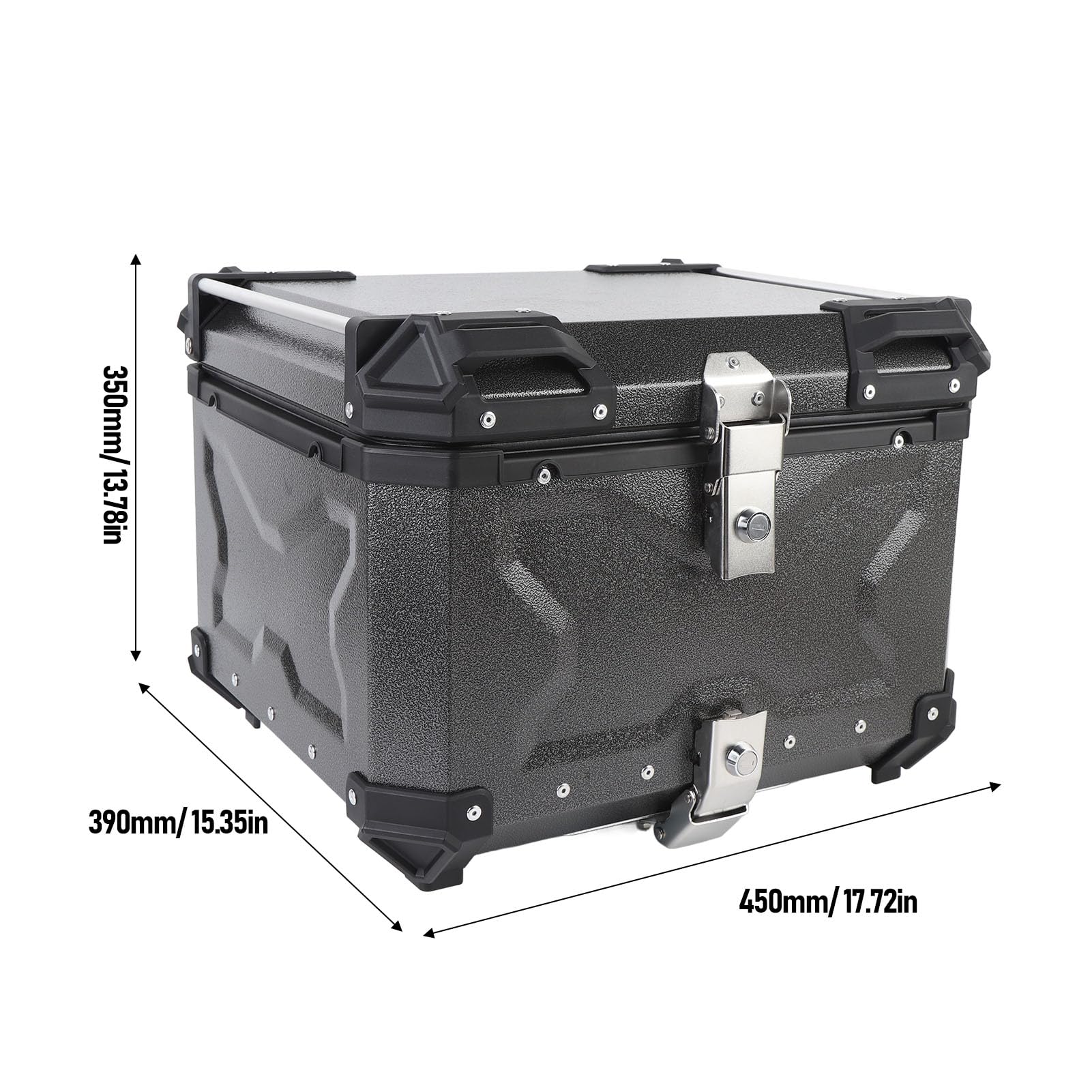 Shockproof 55L Motorcycle Trunk with Security Lock, Universal