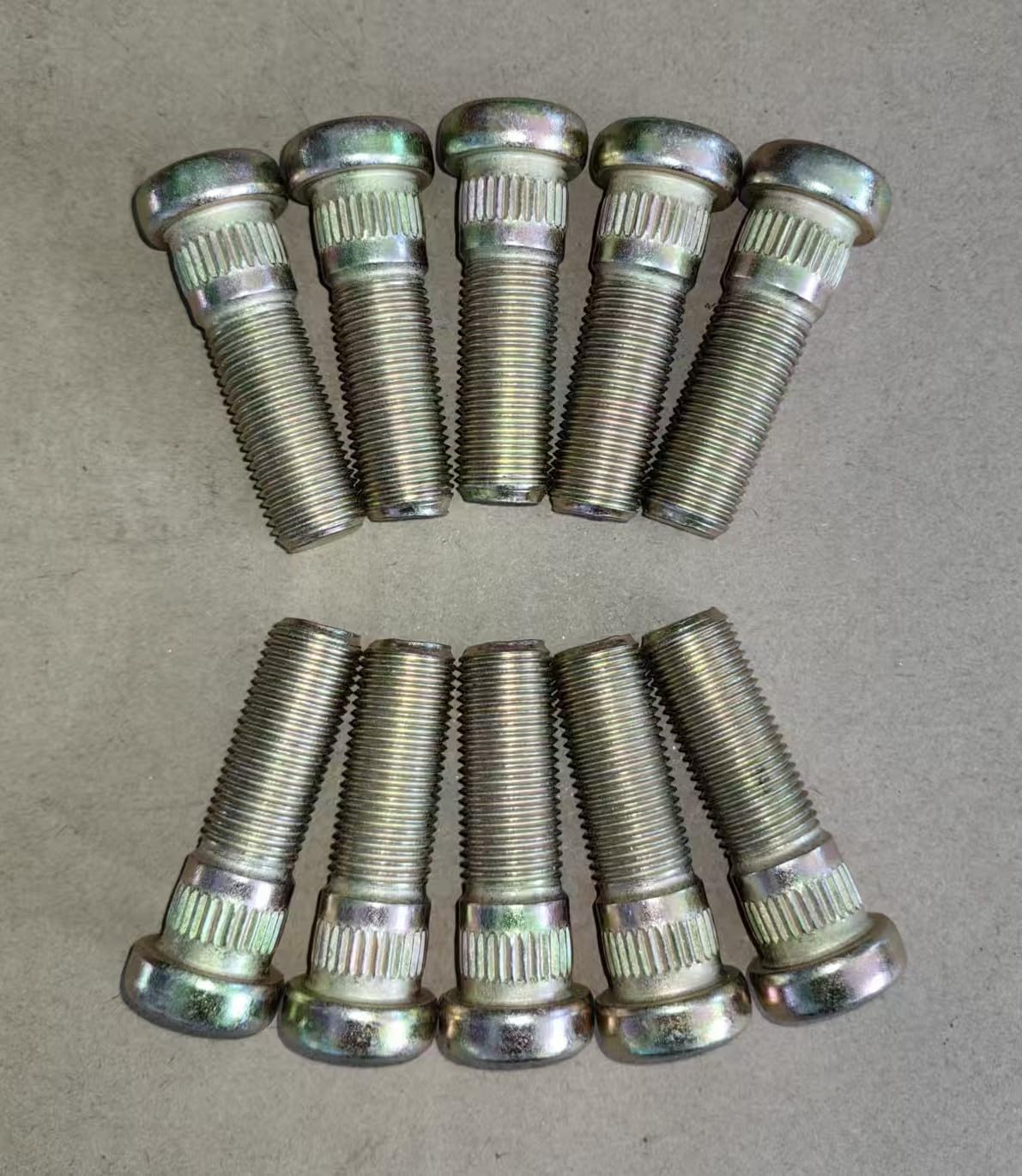 10pcs 1/2"-20 x 1.7 in. UHL Length 0.561 in. Knurl Press-in Wheel Stud Lug Replacement for UFP for UFP by Dexter Boat Trailer Hub