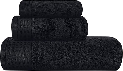 Vista 245 de GLAMBURG Juego de 6 toallas de 100% algodón ultra suave, contiene 2 toallas de baño de 28 x 55 pulgadas, 2 toallas de mano de 16 x 24 pulgadas y 2