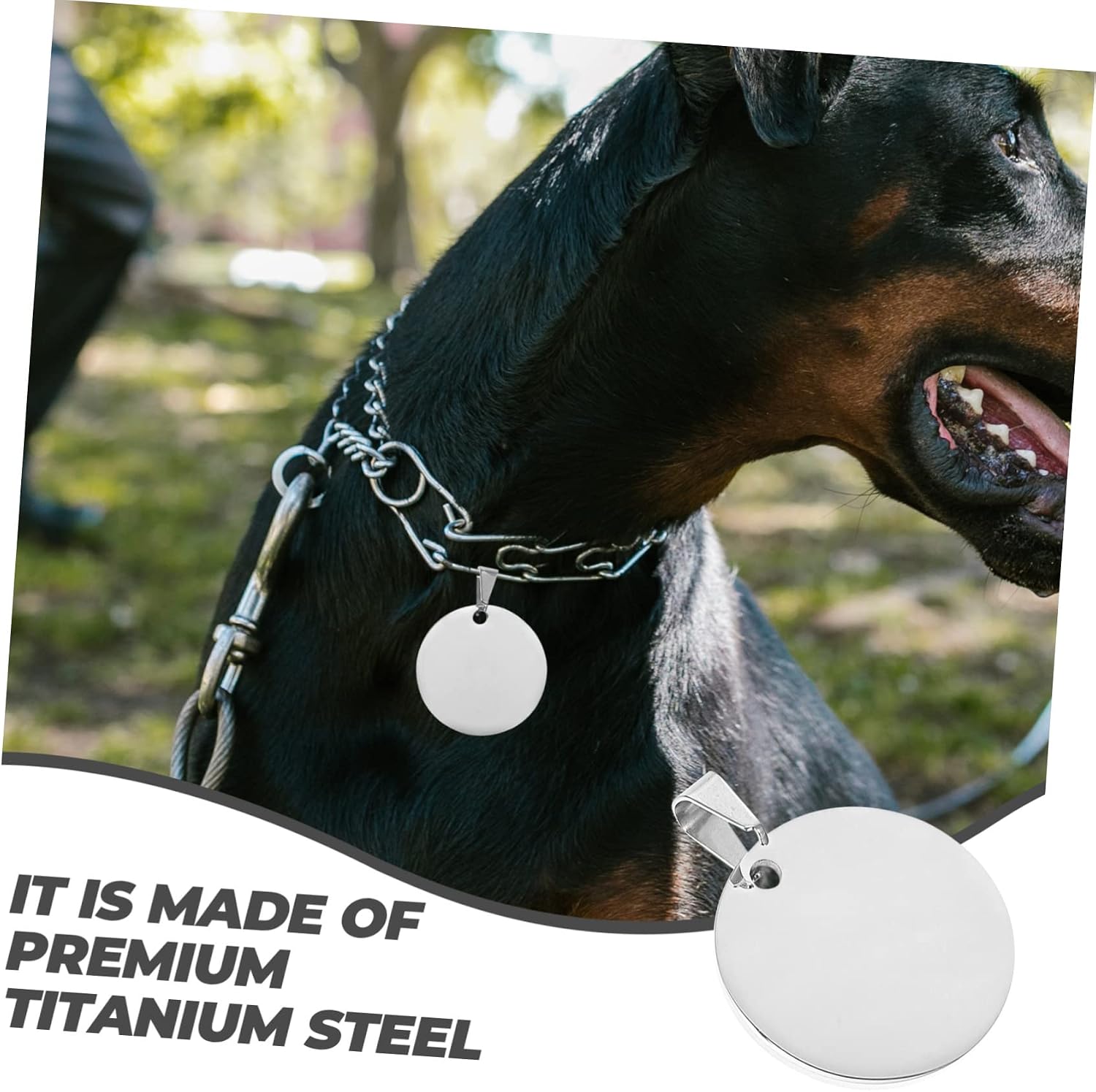 Mipcase Blank Pet Id Tags 10 Pack Round Metal Dog Tags for Engraving 1.18 inch Dog Name Tags with Hole for Collar Attachment Pet Identity Tags for Dogs image 5