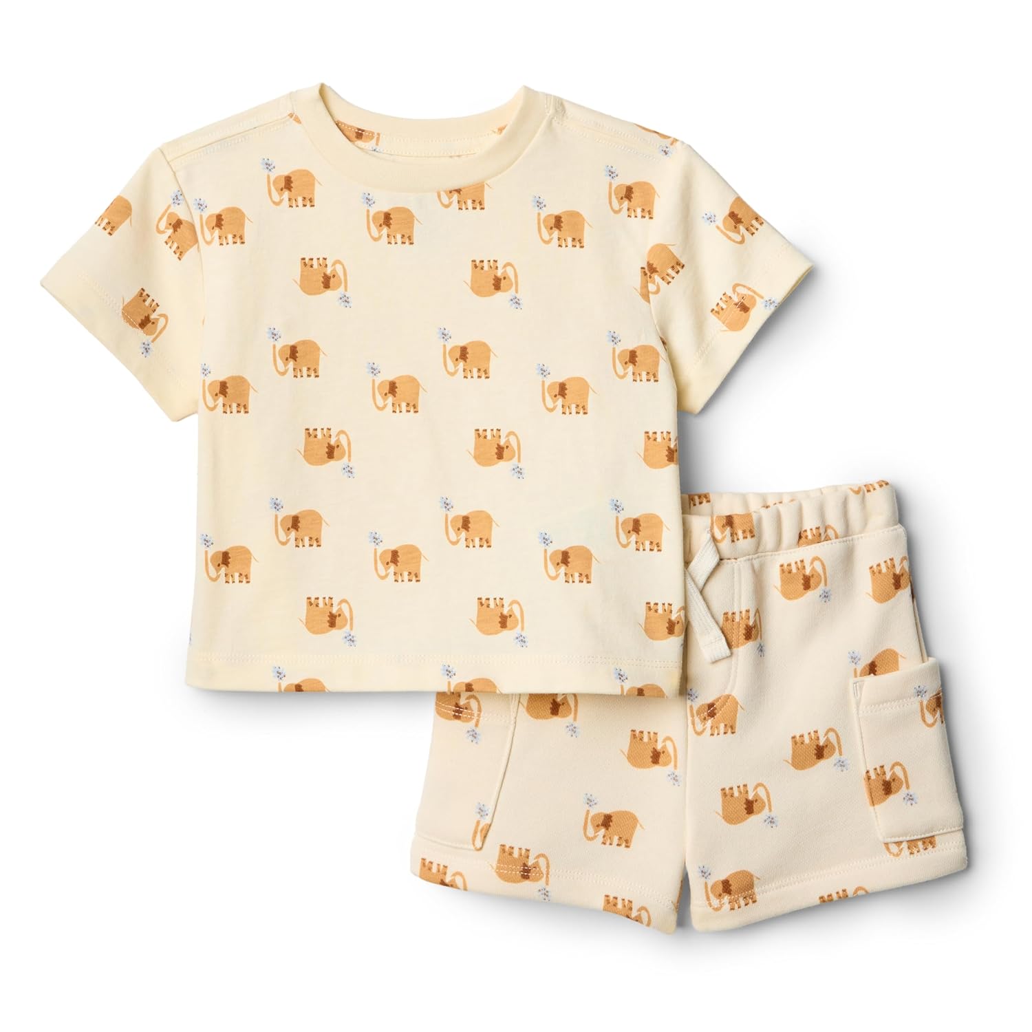 Amazon Essentials x Sofia Grainge Toddler and Baby Boys Regular Fit T-Shirt and Short Set