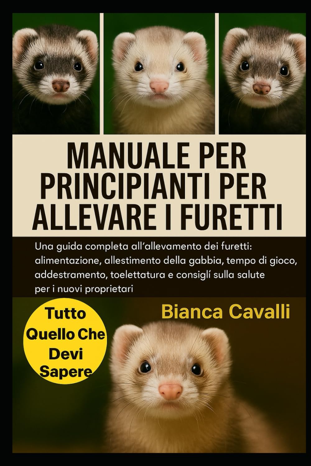 MANUALE PER PRINCIPIANTI PER ALLEVARE I FURETTI: Una guida completa all'allevamento dei furetti: alimentazione, allestimento della gabbia, tempo di ... consigli sulla salute per i nuovi proprietari