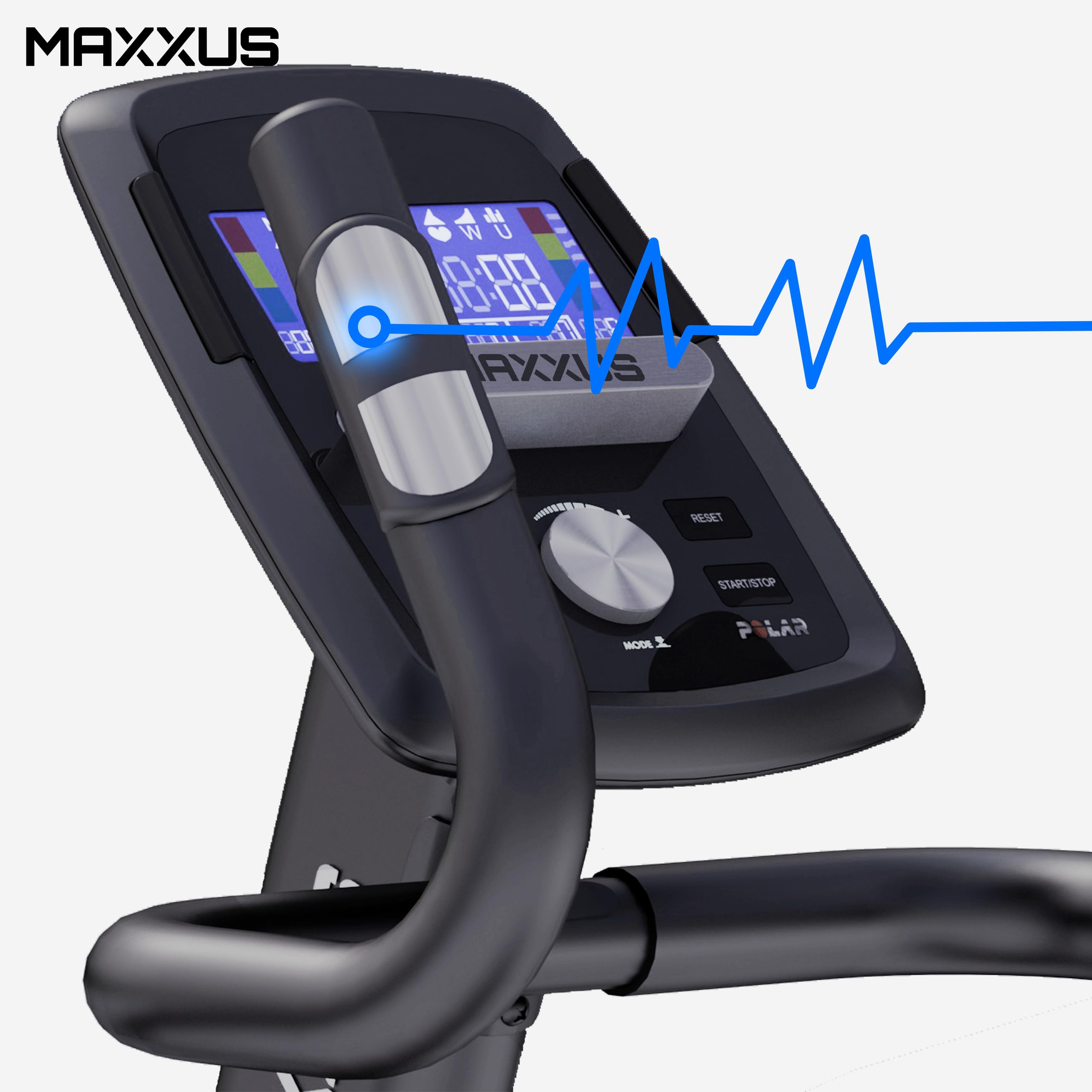 MAXXUS CX 5-1 Vélo Elliptique Appartement Mixte - 16 Niveaux de Résistance – Inertie 24kg – CrossTrainer Silencieux – Foulée 54cm pour Homme et Femme – Appli – 16 Programmes – Marque Allemande
