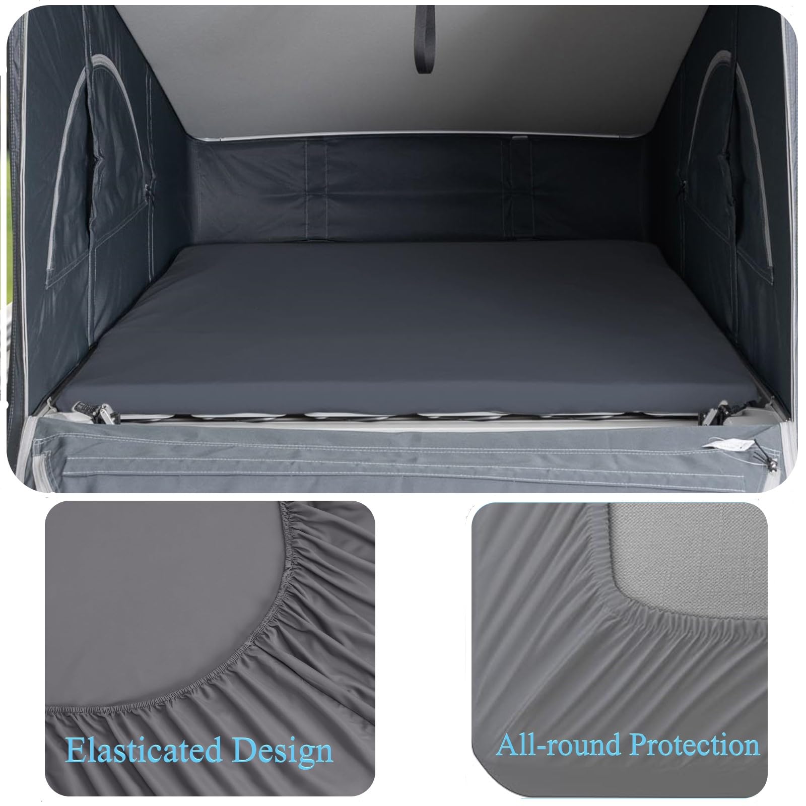 Copriletto Posteriore VW Grand California 680, 3 Pezzi, Con Cerniera - Foto 7