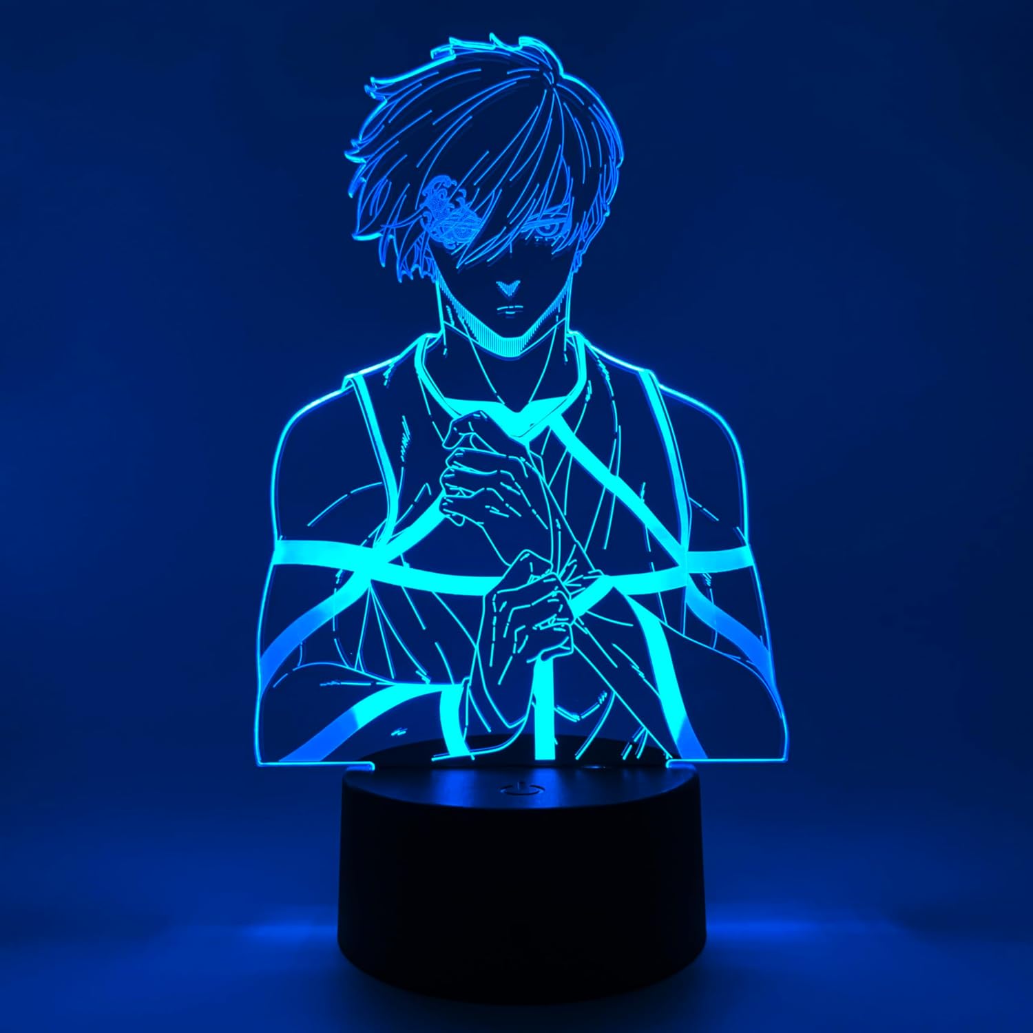 Otaku Lamps Blue Lock - Rin Itoshi Anime Night Light, 16 Color RGB LED – Gift for Otaku
