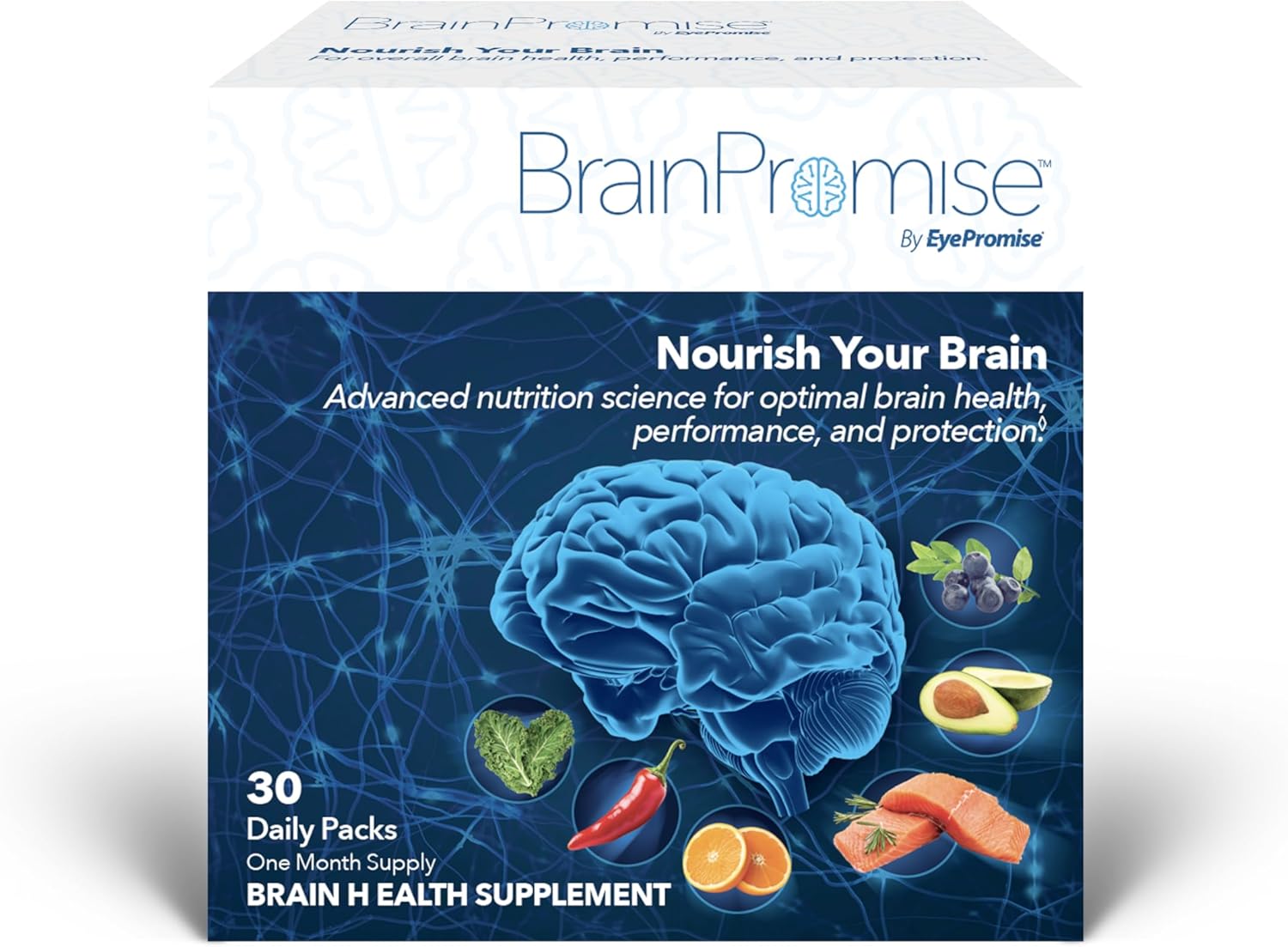 EyePromise BrainPromise Brain Health Supplement Memory, Focus, Brain Function