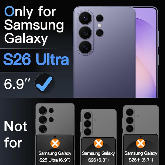 JETech TPU Screen Protector for Samsung Galaxy S26 Ultra, Auto Alignment | Flexible TPU Film, 3-Pack, Fingerprint ID Compatible, HD Clear, Case-Friendly