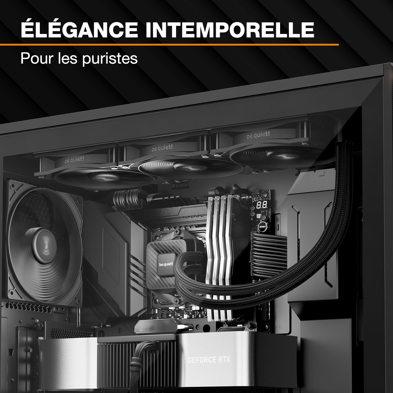 be quiet! Pure Loop 3 360 mm Refroidissement liquide tout-en-un pour systèmes AMD/Intel overclockés, 3x ventilateurs Pure Wings 3 120 mm PWM high-speed, pression élevée, pompe PWM ultra-silencieuse