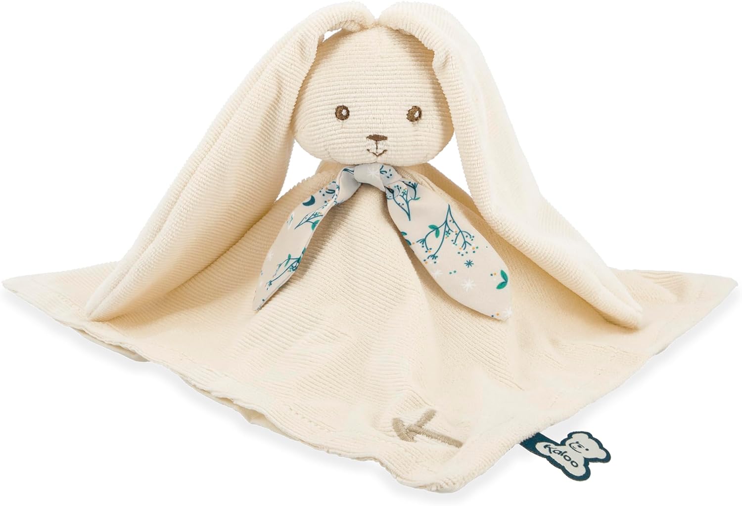 Kaloo - Square Doudou Rabbit Cream - Lapinoo - Soft Polyester and Micro-Velvet Baby Comfort Blankie - Early Development Toy - from Birth - K972206.