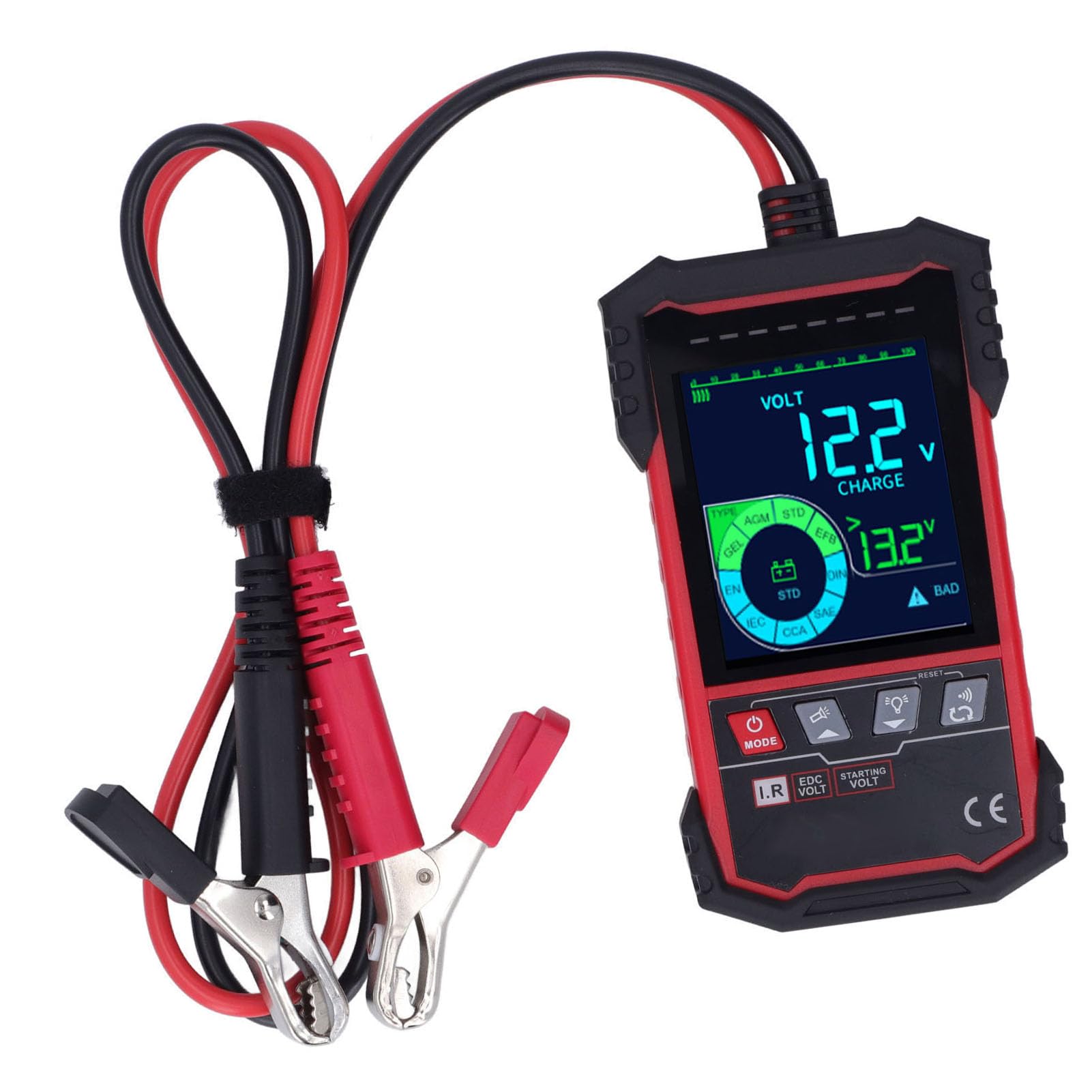Auto Tester Batteria 12V 24 V Analizzatore di Carico della Batteria con Schermo 3,2 Pollici per i Test CCA Marittimi di Camion Automobilistici