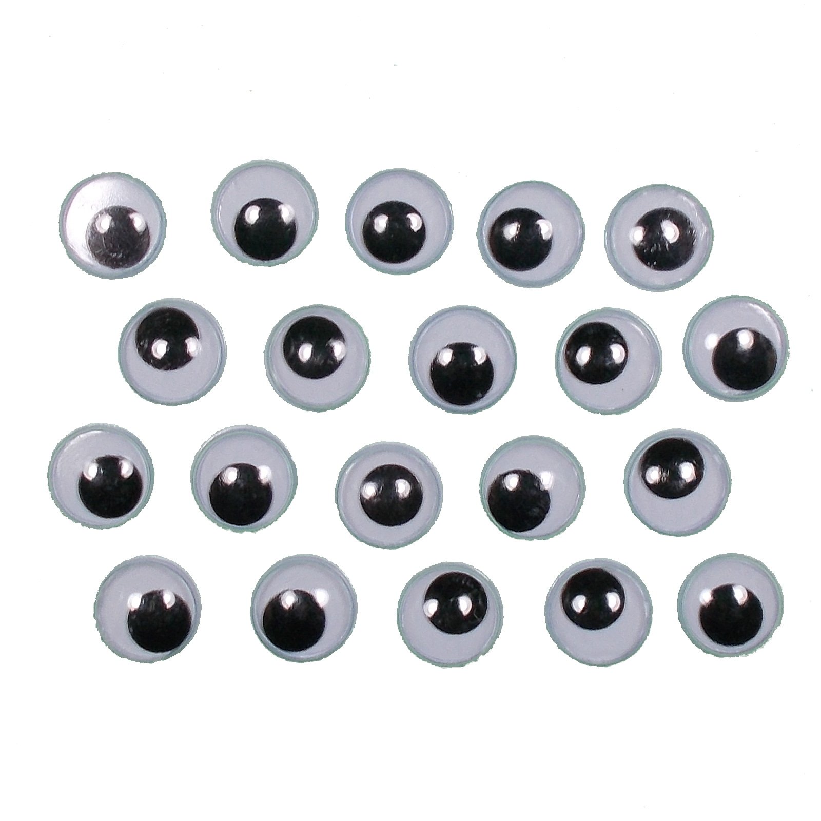 Push The Button White Self Adhesive Stick On Googly Eyes (20, 7Mm)